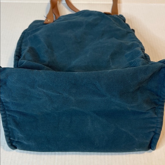 FEED cotton canvas teal tote bag - Picture 6 of 8